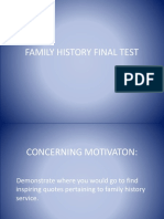 Family History Final Test