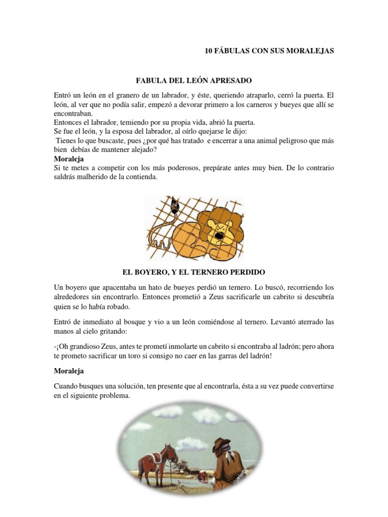 10 Fábulas Con Sus Moralejas | Diana | Martin Luther King hijo.