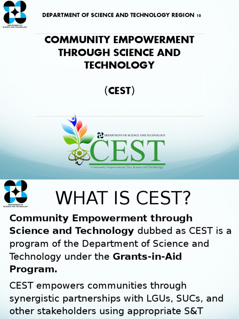 Community Empowerment Through Science and Technology: (CEST) | PDF ...