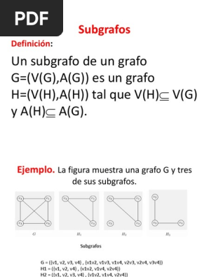 Subgrafos Pdf