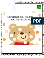 Motricidad infantil con gomets y bolitas de colores