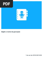 Modelo de texto para gravação 