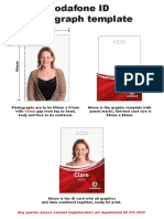 Vodafone ID card template sizes and requirements