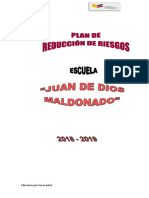 Plan de Reducción de Riesgos de Las Instituciones Educativas Del Distrito 11d06