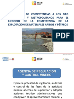 Regulación de competencias en minería de áridos y pétreos para GAD municipales