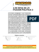 Sopa de Letras de La Constitución Política 3