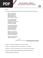 Ficha de Avaliação - Fernando Pessoa - Poesia do ortónimo.doc