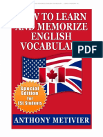 How To Learn and Memorize English Vocabulary PDF