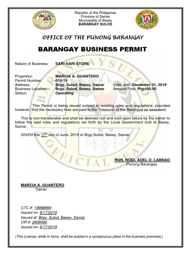 Mayor S Permit Renewal Deadline