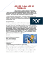 El Peligro de El Mal Uso de Facebook