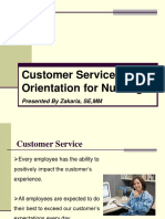 Customer Service Orientation For Nursing: Presented by Zakaria, SE, MM