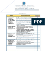 Lista de Cotejo - Integración Sociocultural