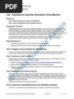 1.1.1.4 Lab - Installing The CyberOps Workstation Virtual Machine