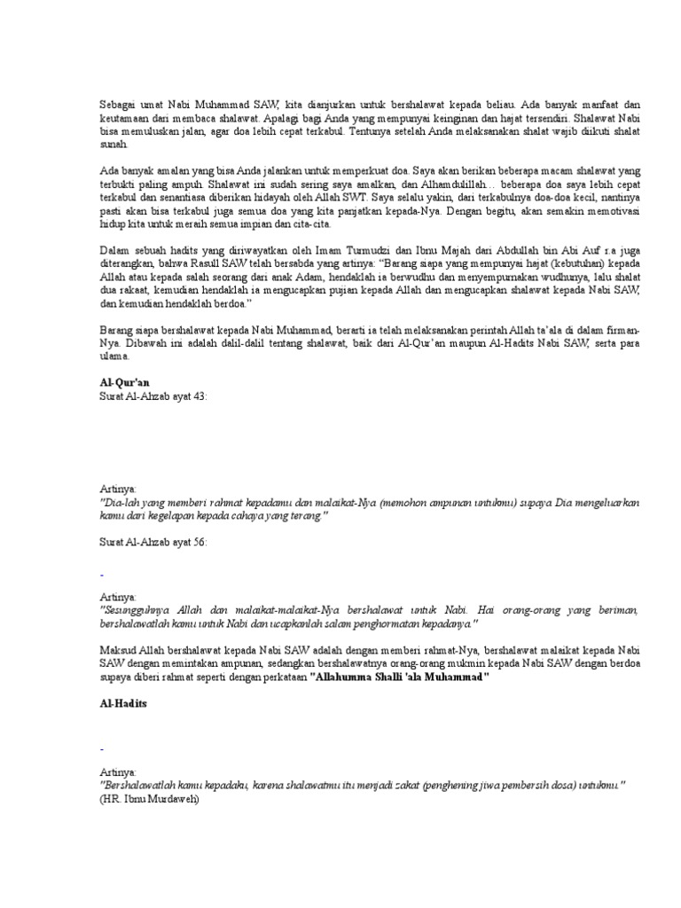 Sholawat Pdf