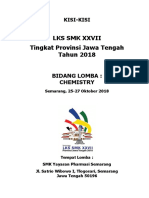 Lks SMK Xxvii Tingkat Provinsi Jawa Tengah Tahun 2018: Bidang Lomba: Chemistry