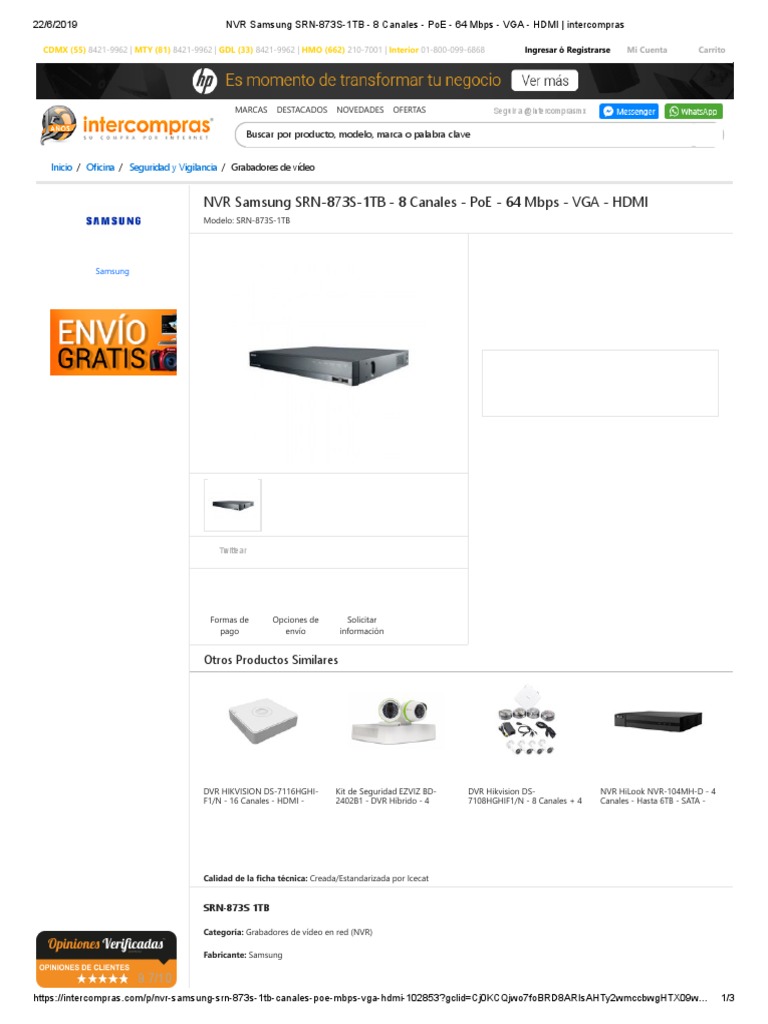 Ficha tecnica nvr samsung srn 873s 1tb pdf windows 7 windows vista