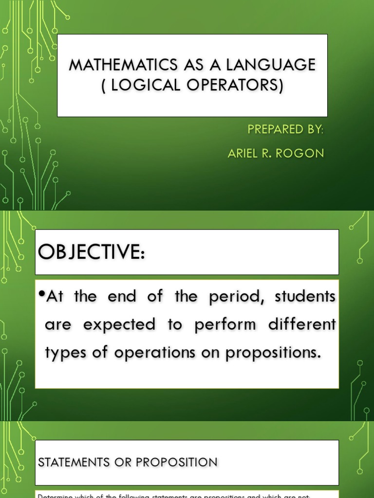 Logical Connector | PDF | Proposition | Truth