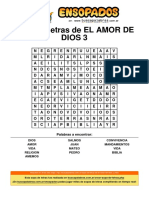 Sopa de Letras de El Amor de Dios 3