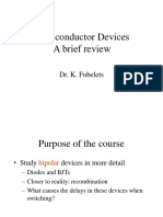 Semiconductor Devices A Brief Review: Dr. K. Fobelets