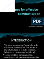Guidelines For Effective Communication