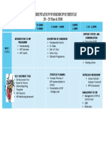 Schedule - Phase 3 Orientation Workshop