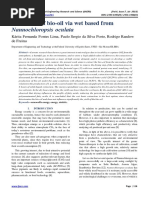 Extraction of bio-oil via wet based from Nannochloropsis oculata