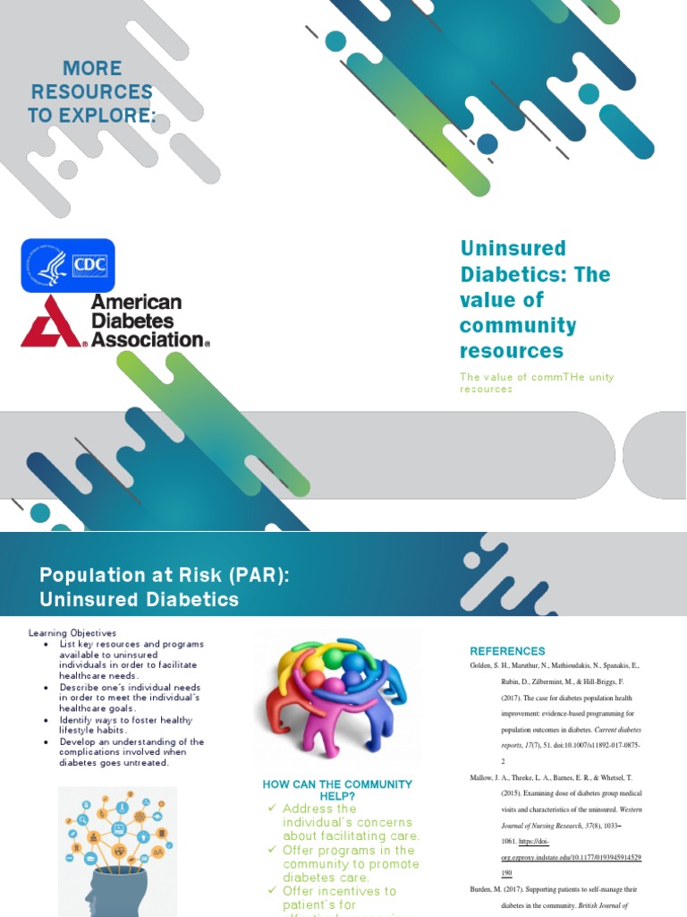 More Resources To Explore Uninsured Diabetics The Value of Community