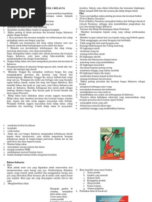 Rangkuman Tema 9 Subtema 1 Kelas 5a