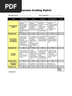 Resume Grading Rubric - Polytech College