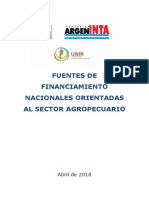 Fuentes de Financiamiento INTA