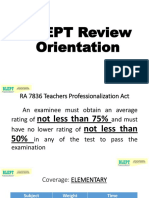 2018 BLEPT Review Orientation