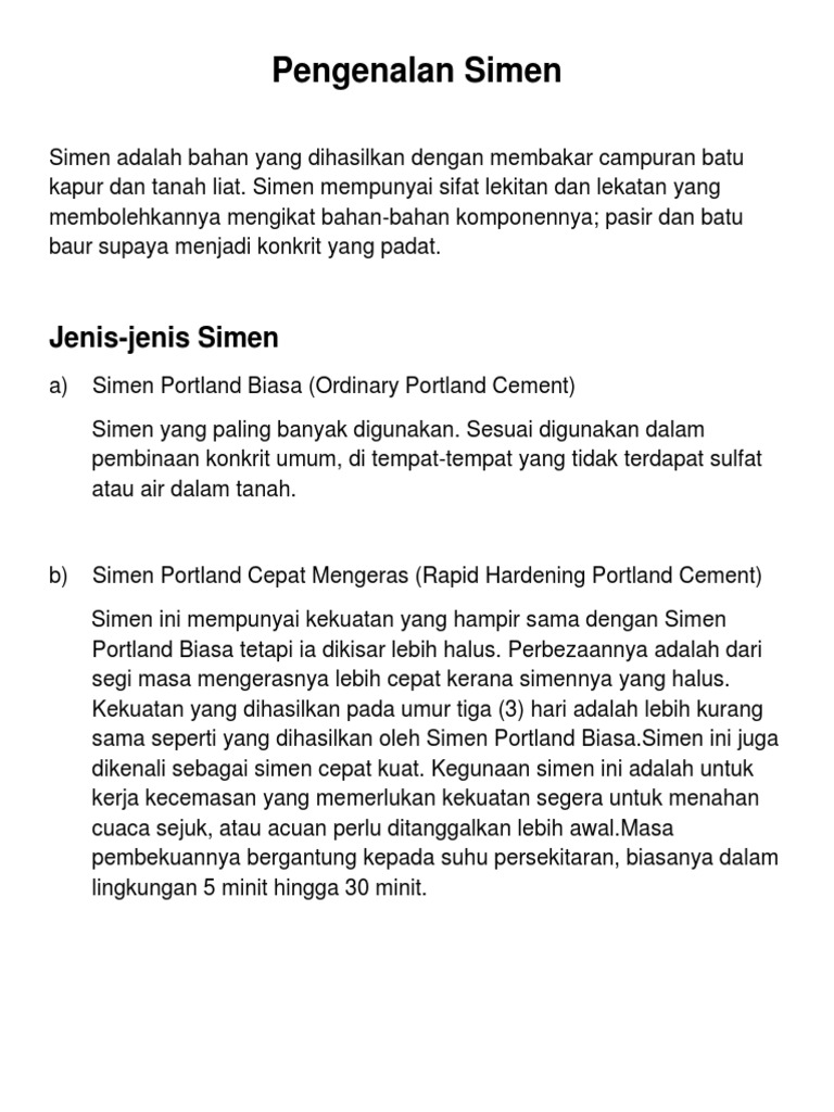 Jenis-jenis Simen dan Kegunaannya | PDF