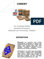 Cement: Dr. Prashant Mehta Assistant Professor, National Law University, Jodhpur