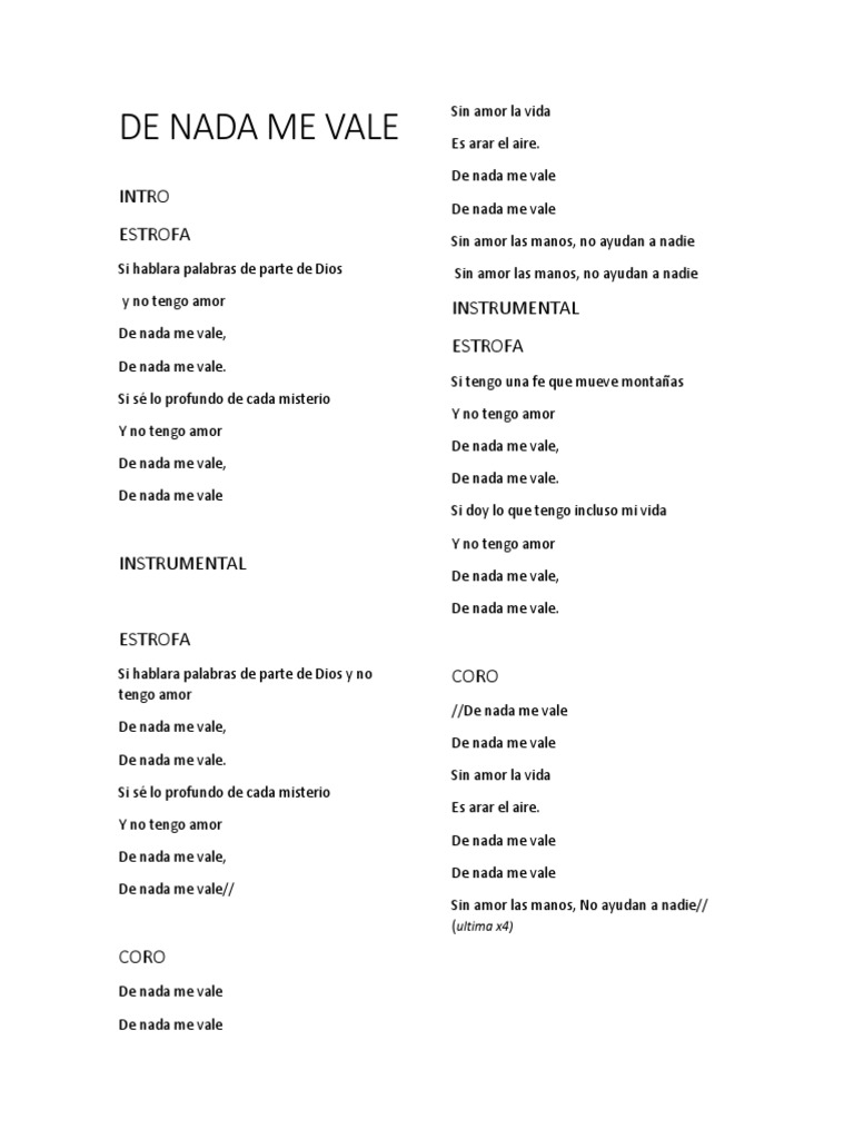 Me Vale Letra alessandro orsini