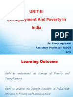 Unit-Iii Unemployment and Poverty in India: Dr. Pooja Agrawal Assistant Professor, MSOB LPU