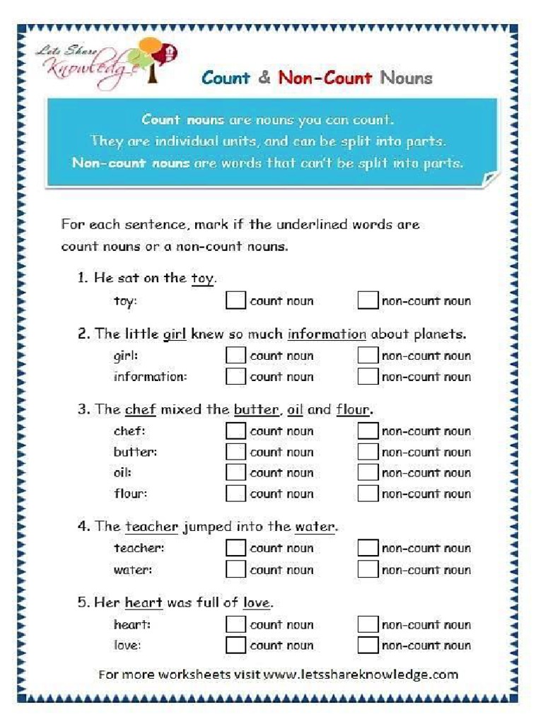 Count or Mass Noun PDF