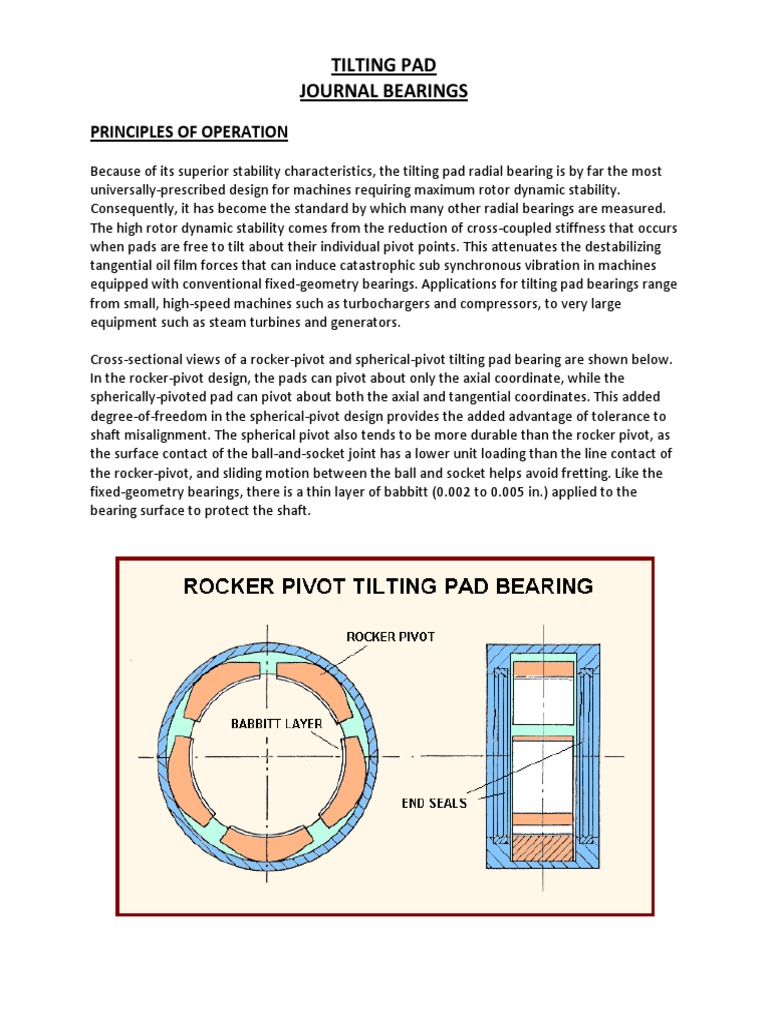 Tilting Pad | PDF | Bearing (Mechanical) | Turbine