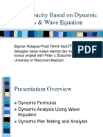 Pile Capacity Based On Dynamic Methods & Wave Equation
