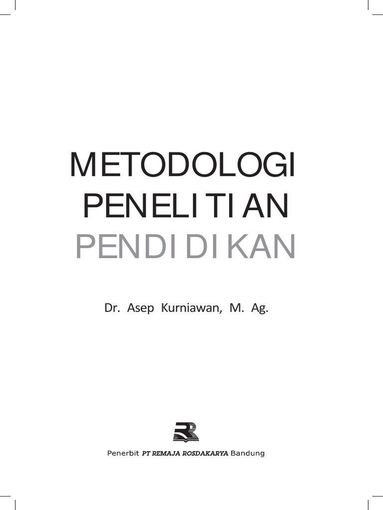 Metodologi Penelitian Pendidikan Pdf