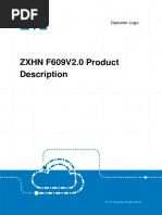 ZXHN F609 (V2.0) Product Description - 20170110