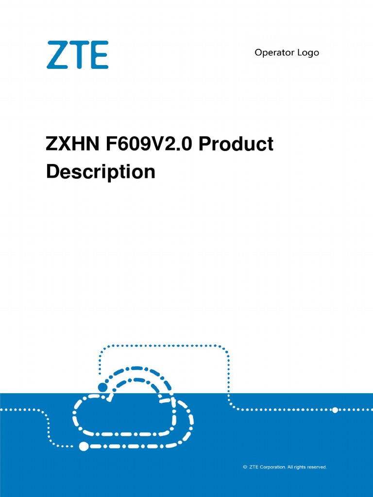 Zxhn F609 V2 0 Product Description 20170110 I Pv6 Fiber To The X
