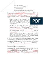 Affidavit of Denial for NBI Clearance.doc