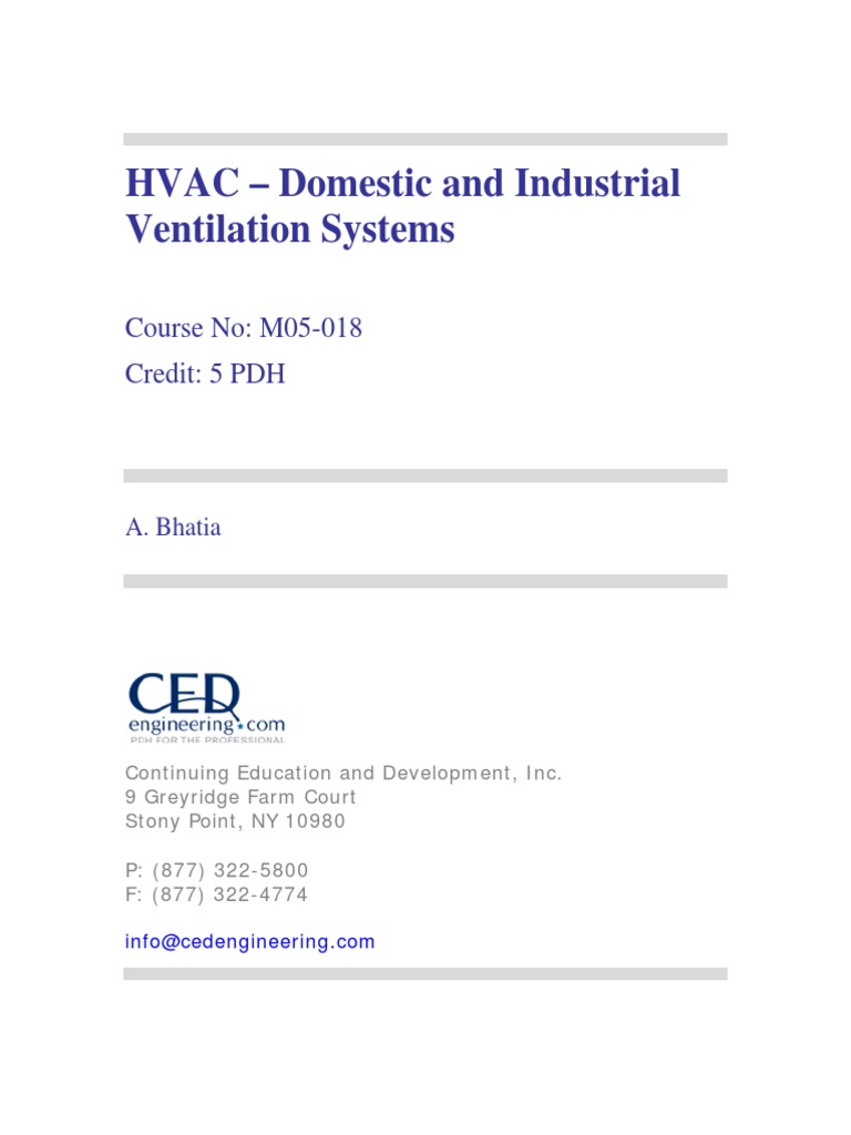 HVAC Domestic and Industrial Ventilation PDF PDF Ventilation