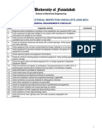 The University of Faisalabad: Commercial Electrical Inspection Checklists (2008 Nec)
