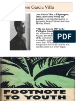 Jose Garcia Villa: Jose Garcia Villa, A Filipino Poet, Critic, Short Story Writer and Painter, Is An Important Person To