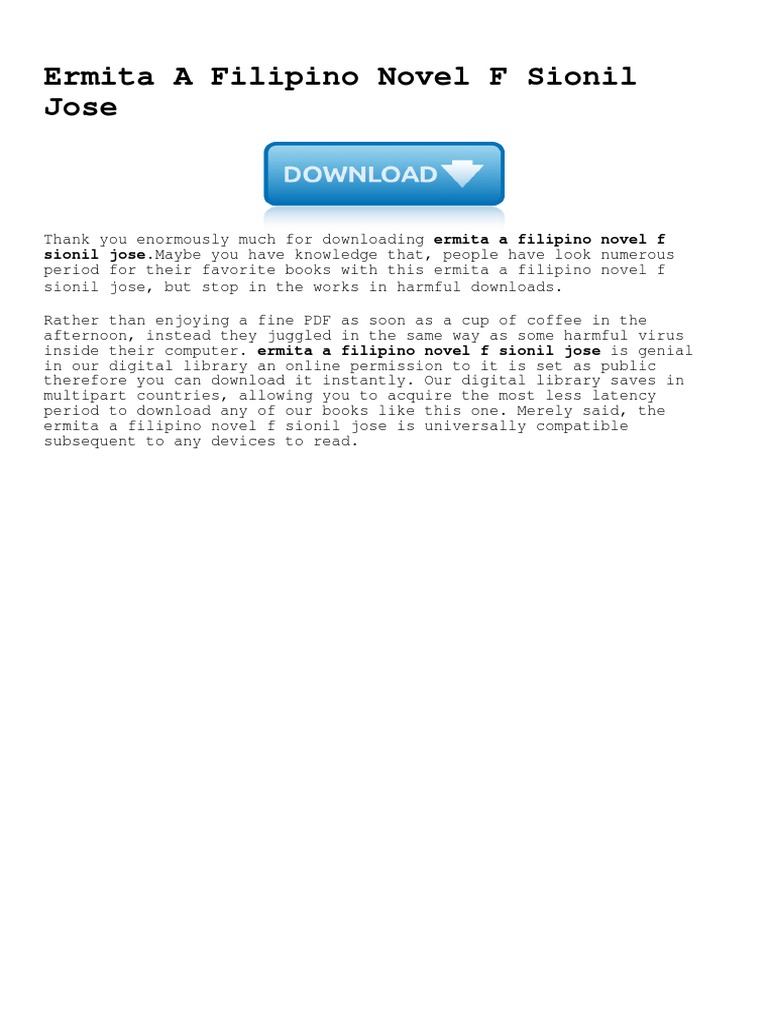 Ermita A Filipino Novel F Sionil Jose Pdf