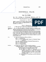 Industrial Peace Act 1920 Summary