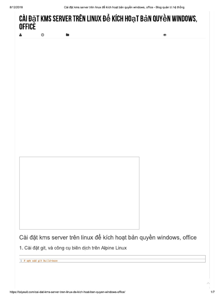 Cài Đặt Kms Server Trên Linux | PDF