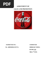 Download SALES PROMOTION OF COKE by shikhar_verma SN41747323 doc pdf