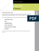 Direct From the Director Application Tips(1)
